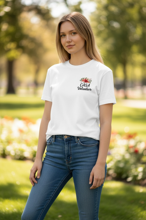 CASA Volunteer Floral T-Shirt